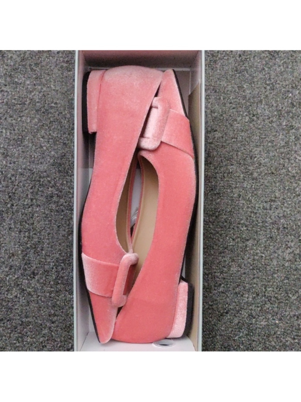 C Paravano Pink Velvet Pointed Toe Flats - Picture 11 of 11